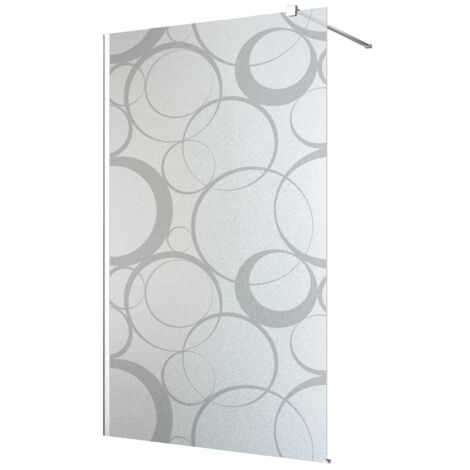 Stickers paroi de douche dépoli - Cercles - 140x220 cm