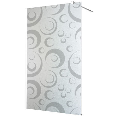 Stickers paroi de douche dépoli - Cercles - 150x225 cm