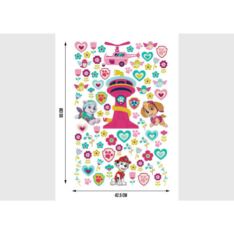 Stickers Pat'Patrouille - Everest, Marcus, Stella - 42,5x65 cm