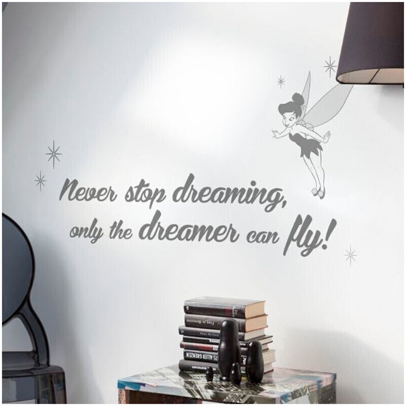 Komar - Stickers phrase Fée Clochette -Never Stop Dreaming- Disney