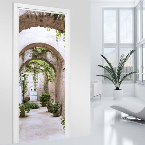 Stickers pour porte - Arches - 83 x 205 cm - Adhésif MAT