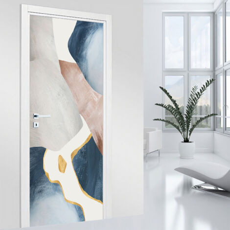 Stickers pour porte - Design - 63 x 205 cm - Adhésif + Protection MATE