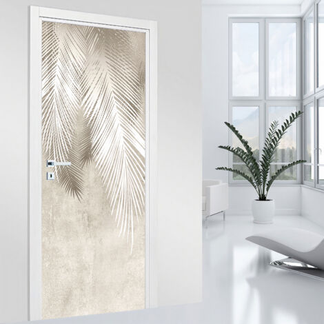Stickers pour porte - Feuilles - 63 x 205 cm - Adhésif MAT