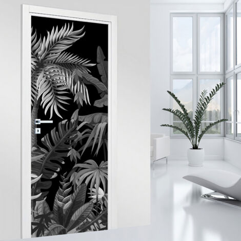 Stickers pour porte - Feuilles - 63 x 205 cm - Adhésif MAT