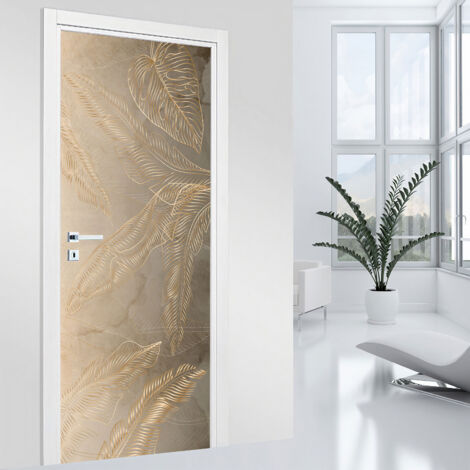Stickers pour porte - Feuilles - 63 x 205 cm - Adhésif MAT