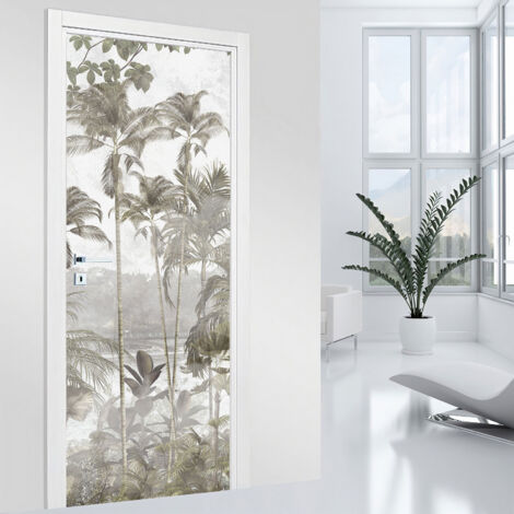 Stickers pour porte - Forêt - 93 x 205 cm - Adhésif + Protection BRILLANTE