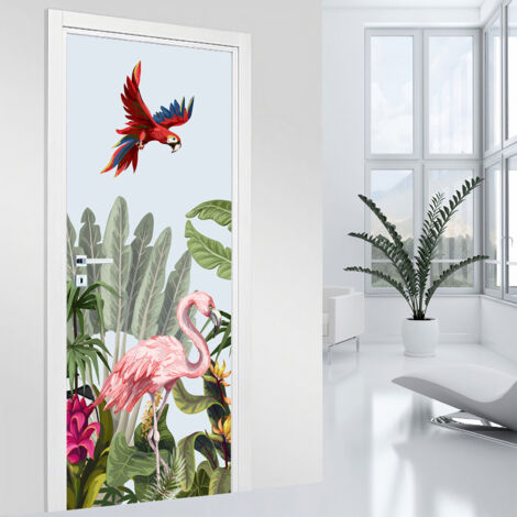 Stickers pour porte - Jungle - 63 x 205 cm - Adhésif MAT