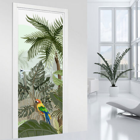Stickers pour porte - Jungle - 63 x 205 cm - Adhésif MAT