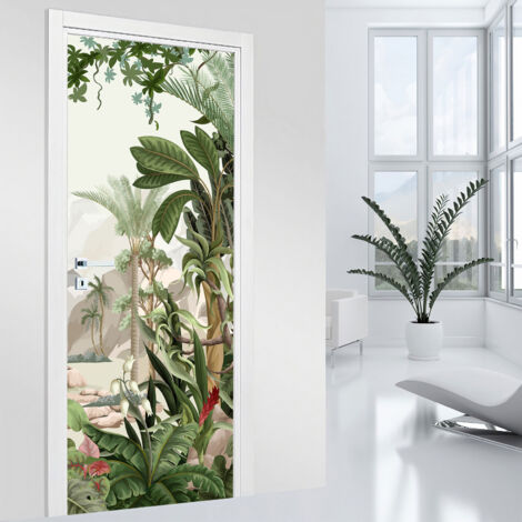 Stickers pour porte - Jungle - 63 x 205 cm - Adhésif MAT