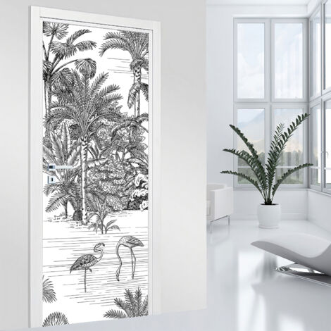 Stickers pour porte - Jungle - 73 x 205 cm - Adhésif MAT