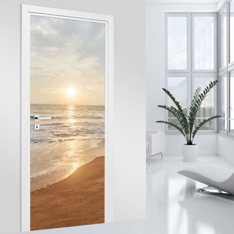 Stickers pour porte - Mer - 83 x 205 cm - Adhésif MAT