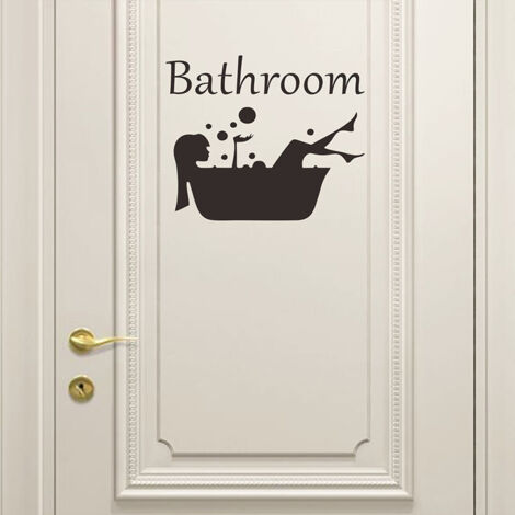 Stickers pour salle de bain, fresque murale amovible en vinyle, décoration pour chambre à coucher