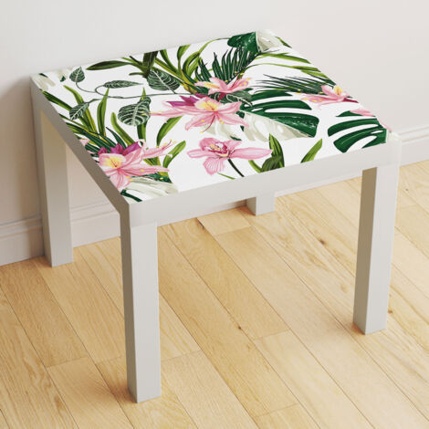 Stickers pour table - Fleurs - 90x90 cm - Adhésif BRILLANT