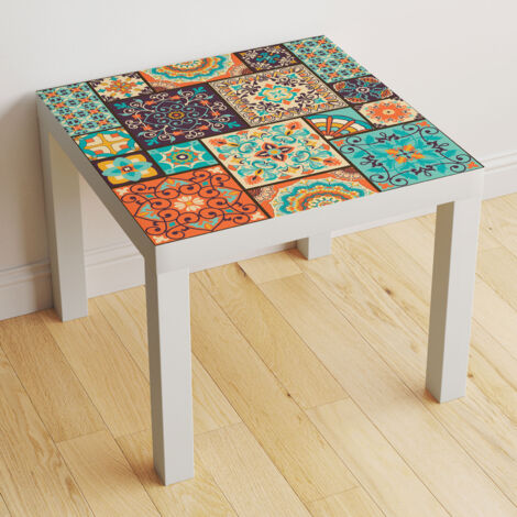 Stickers pour table - Motif Carreaux de ciment - 70x70 cm - Adhésif MAT