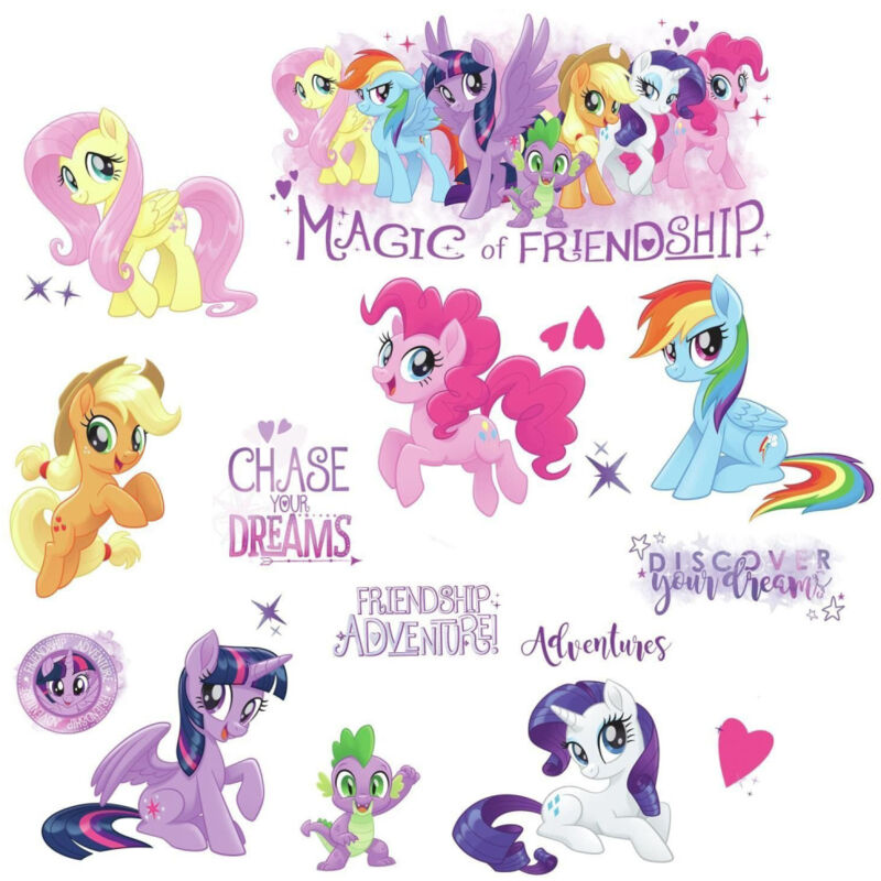 Stickers repositionnables Mon petit poney 22,9CM X 44,1CM