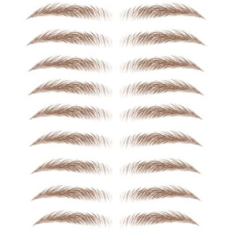 Stickers Sourcils Marron Type 05, Lot de 5 Autocollants Waterproof pour Maquillage Naturel