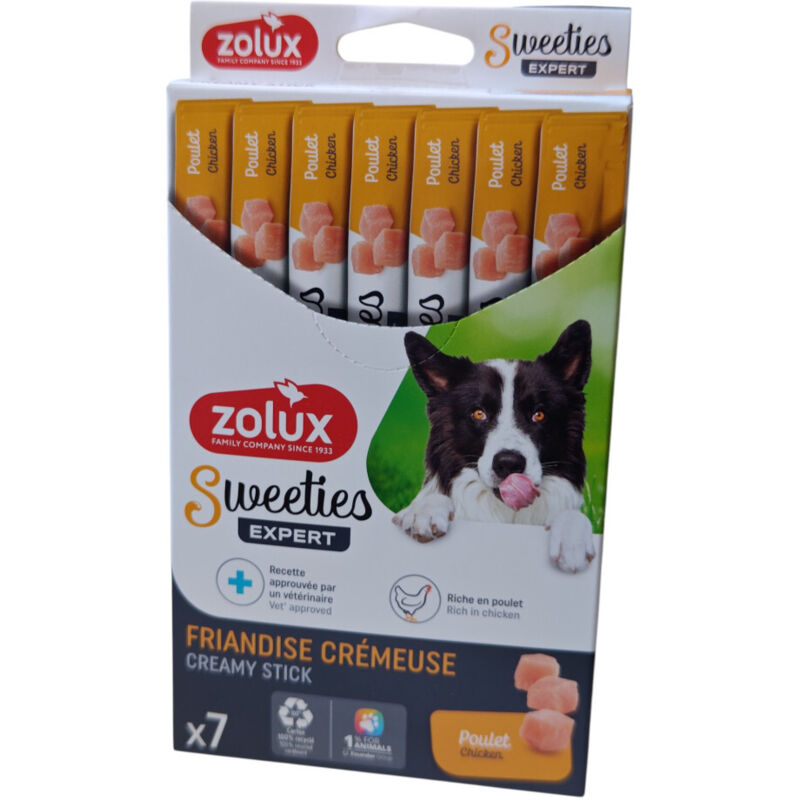Sticks crème de Poulet 7 x 14 g pour chien - zolux