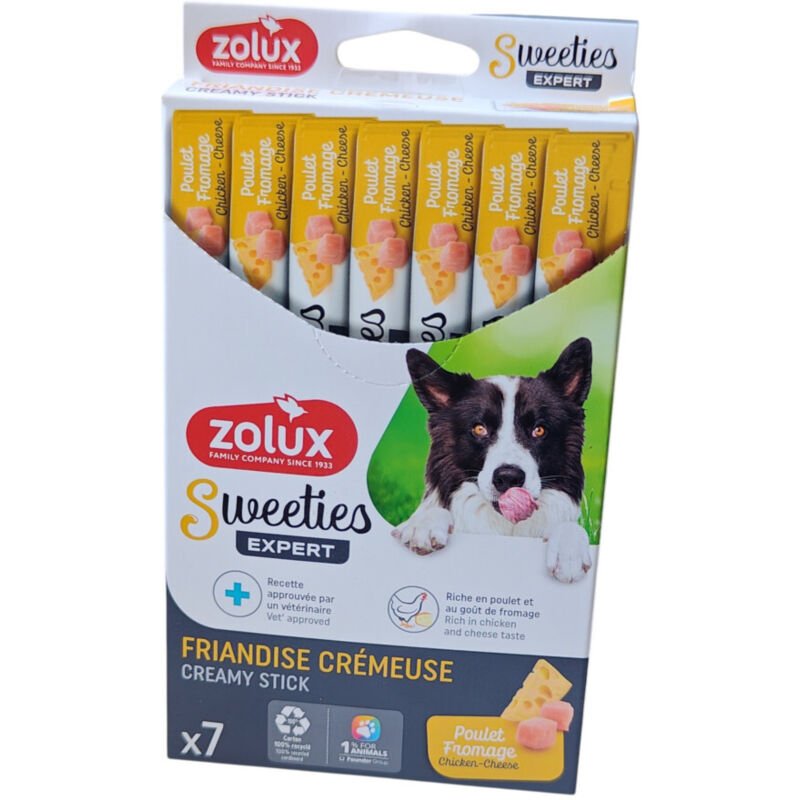 Sticks crème de poulet et fromage 7 x 14 g pour chien - zolux
