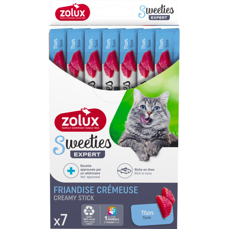 Sticks crème de thon 7 x 14 g pour chat Zolux
