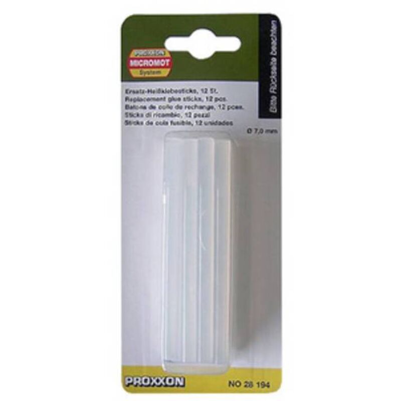 Barritas de pegamento de 7 mm, 12 unidades, PROXXON 28194
