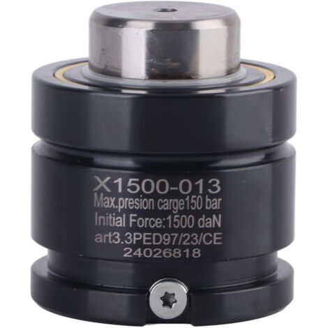 Stickstoffgasflasche für Schneidpressen mit Vorschubanschluss, Anfangskraft 15000 N, Serie 1500 YX1500-013, Zylinderdurchmesser 63,2 mm, Kolbenstangendurchmesser 36 mm