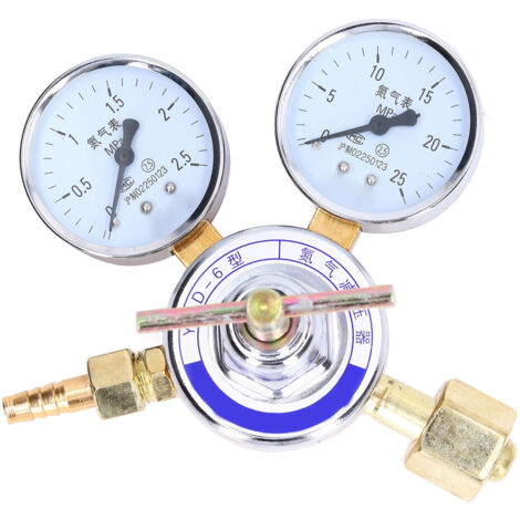 Stickstoffregler-Set mit Manometer, Messing-Druckminderer, Ein-/Auslass und Durchflussmesser