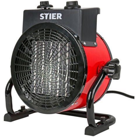 STIER céramique Basic 2,0 kW, caisson en céramique, thermostat continu, radiateur chantier, radiateur soufflant