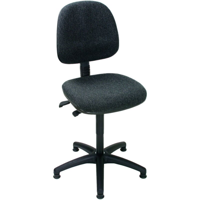 Image of Arbeitsstuhl mit Gleitern ohne Armlehnen Sitzhöhe 450-640mm Polster Anthrazit - Stier