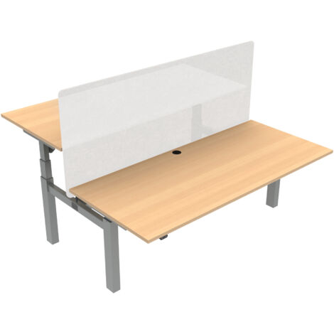 STIER Elektrisch höhenverstellbarer Team-Schreibtisch 501-88, 180x80cm, Buche mel., verstellbar 65-125cm, Traglast 100kg