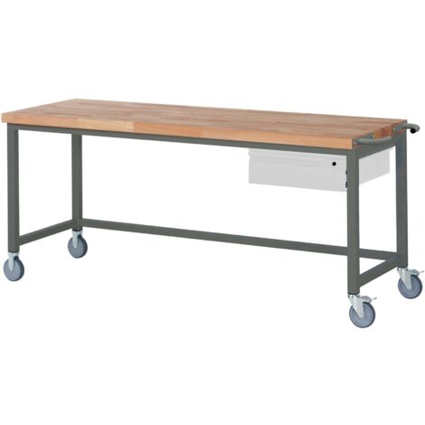 STIER Fahrbare Werkbank Premium mit 1 Schublade BxTxH 2000x700x880 mm
