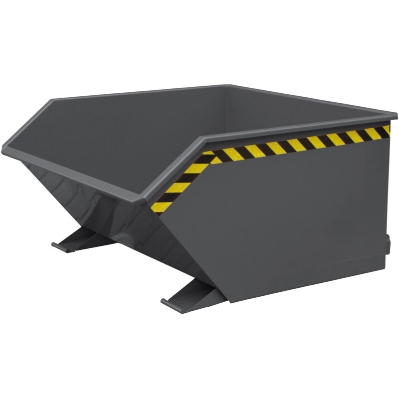 Image of Kippbehälter niedrige Bauhöhe 1000l 1500kg anthrazitgrau - Stier