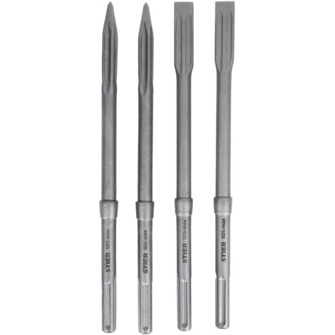 STIER Meißel-Set SDS-max 4-tlg. 400 x 25 mm / 400 mm