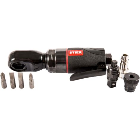 STIER Multifunktions-Ratschenschrauber-Satz 32-M, Bithalter 1/4 Zoll, Multifunktions-Einsteck-Vierkant 1/4 & 3/8 Abtrieb, Stecknippel 1/4 Zoll, Phillips- Schlitz-Bits