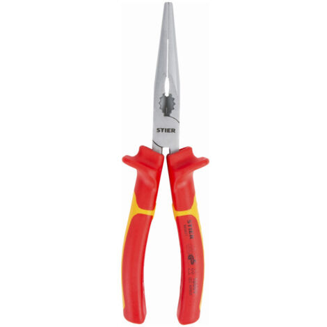 Pince Coupante STIER 160 Mm - Testée VDE - Pour Câbles Fins Et Durs - Poignée Bimatière Antidérapante