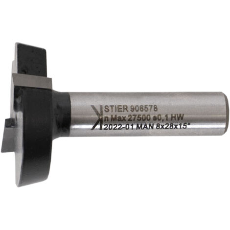 STIER Planfräser HW 8 mm Durchmesser 28 mm NL 7,5 mm 5 Grad