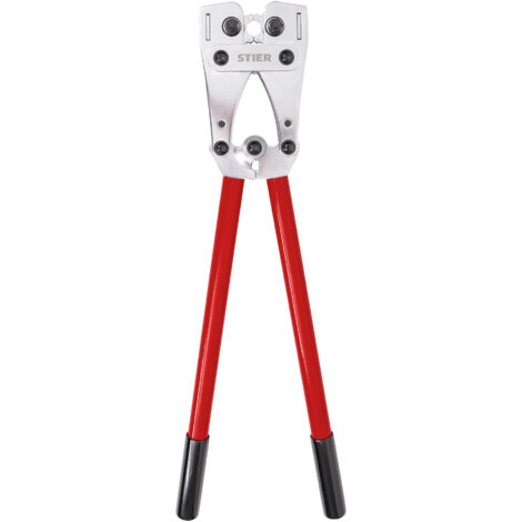 STIER Presszange 6-Kant, 6-120 mm², für Kabelschuhe & Verbinder, mechanischer Antrieb, wartungsarm, kraftsparendes Arbeiten