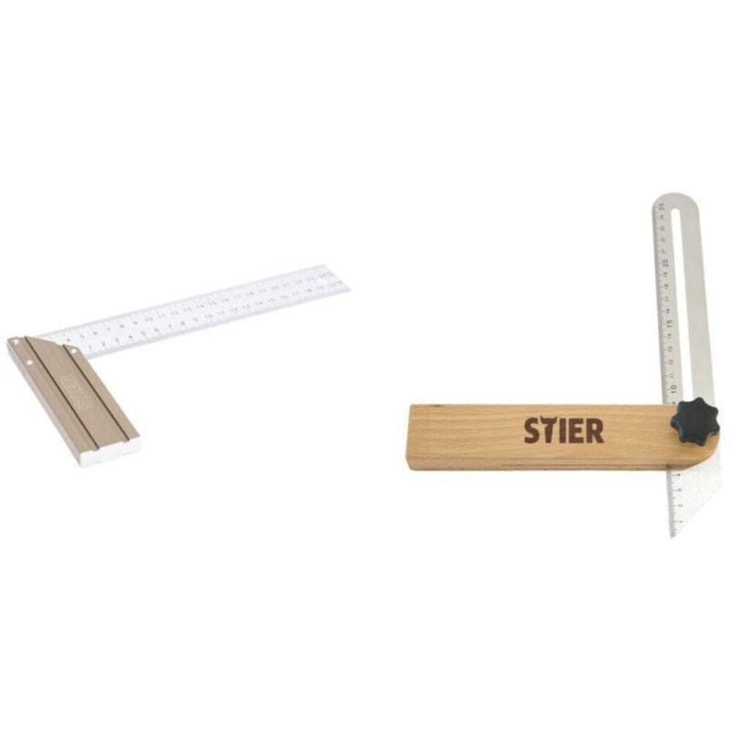 Image of Schreinerwinkel 250 mm & Präzisions-Schmiege 250 mm Set (2-tlg.) - Stier