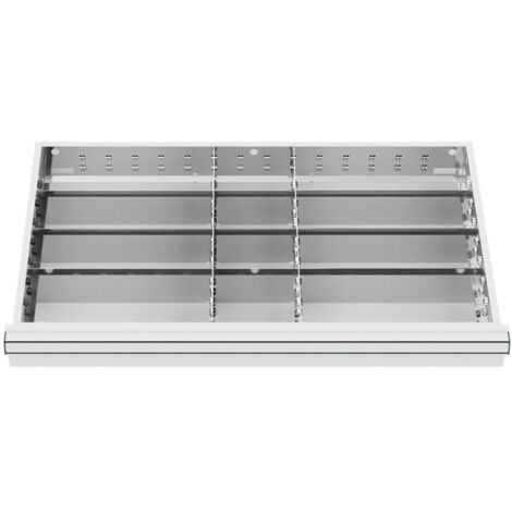 STIER Schubladeneinteilung Metalleinteilung BLH 100/125 mm Innenmaß 800x450 mm 12 Fächer 6 x TW 325