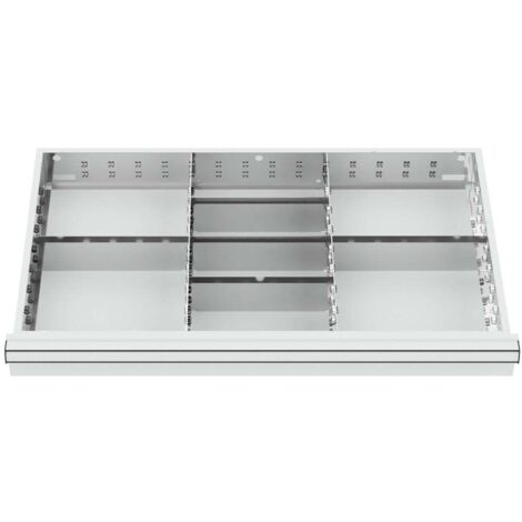 STIER Schubladeneinteilung Metalleinteilung BLH 100/125 mm Innenmaß 800x450 mm 8 Fächer