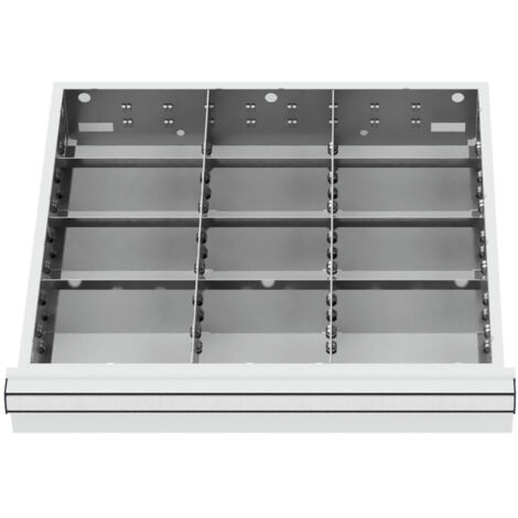 STIER Schubladeneinteilung Metalleinteilung BLH 200-300 mm Innenmaß 500x450 mm 12 Fächer 6 x TW 175