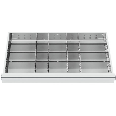 STIER Schubladeneinteilung Metalleinteilung BLH 200-300 mm Innenmaß 800x450 mm 20 Fächer