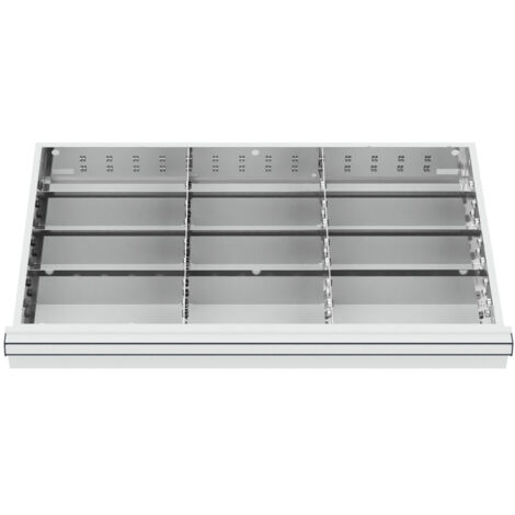 STIER Schubladeneinteilung Metalleinteilung BLH 75 mm Innenmaß 800x450 mm 12 Fächer 6 x TW 275