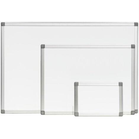 STIER Tableau blanc magnétique avec cadre en aluminium, 1800 x 1200 mm, poids 8,2kg, effaçable à sec, whiteboard, tableau magnétique