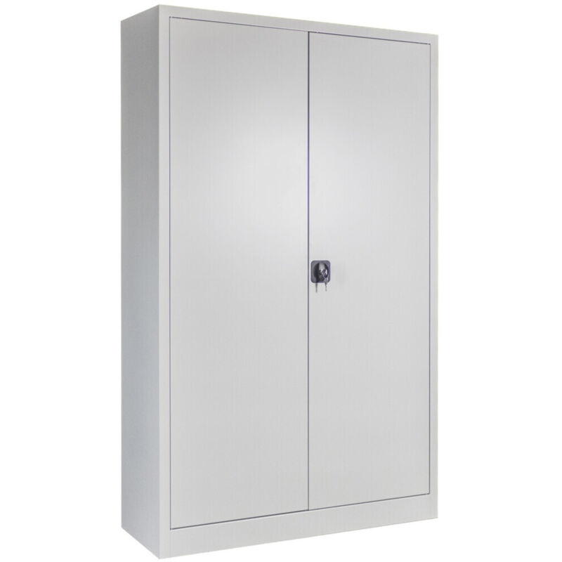 Image of STIER Universalschrank Premium mit 4 verz. Einlegeböden 1950x1200x400mm lichtgrau