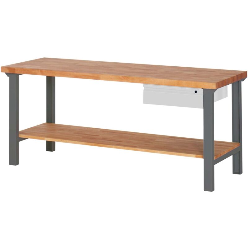 Image of Werkbank Premium mit 1 Schublade und Ablageboden BxTxH 2000x700x840mm - Stier