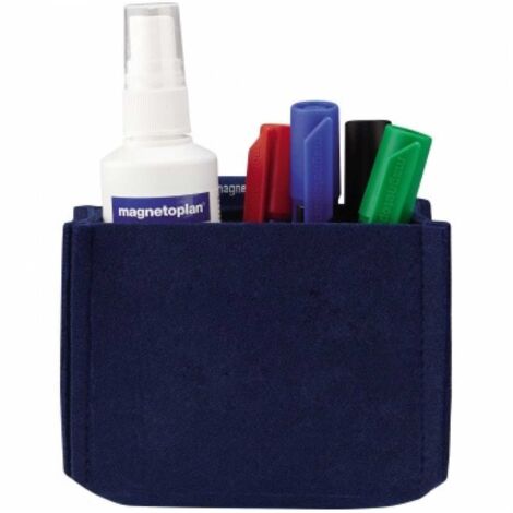 Stiftehalter ® magnetoTray ecoAware MEDIUM 13 x 10 x 6 cm (B x H x T) nicht selbstklebend magnethaftend Polyester 100 % recycelt blau