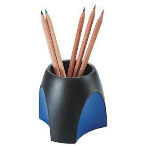 Stifteköcher DELTA 9,9 x 9,4 x 9,9 cm (B x H x T) Polystyrol schwarz/blau
