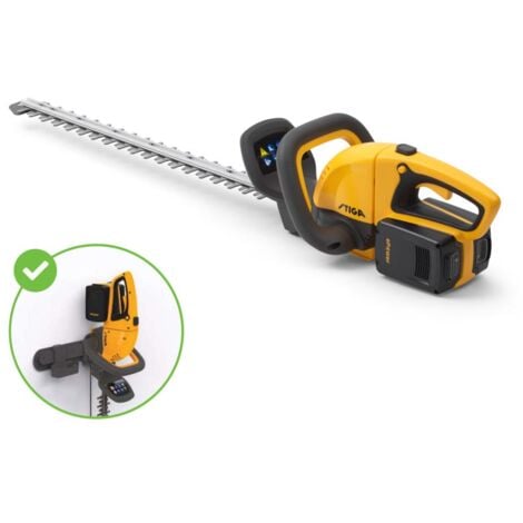 STIGA HT 300e Kit Tagliasiepi a batteria, lama da 54 cm, 2 batterie ePower da 20 V, manico regolabile e girevole, fino a 1 ora di autonomia, taglio preciso e silenzioso, batterie, ricarica e custodia
