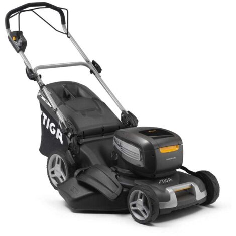 STIGA Tosaerba elettrico Combi50V Ae - Kit completo, potente motore da 2,2 KW de, due batterie da 48 V 7,5 Ah (incluse), copertura fino a 900 m2 in 45 minuti, tastiera intuitiva, 6 velocità