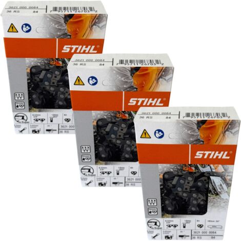 Stihl 3x 3/8" Rapid Super (RS) Sägekette 63 cm 3/8" 1,6 mm 3 Stück ( 3x 36210000084 )